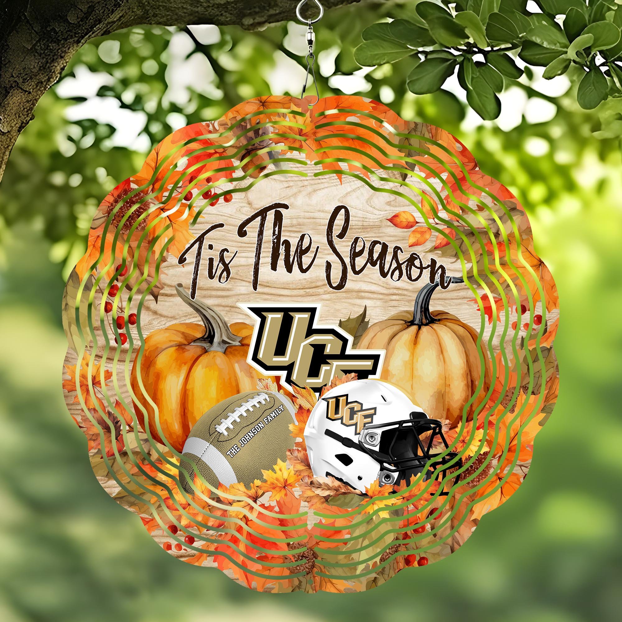 UCF Knights Wind Spinner Custom Family Name And Choose Your Quotes, Sport Wind Spinner, Sport Lover Gifts ETRG-59864